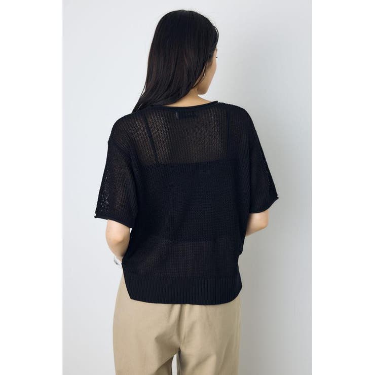 畔編み半袖ニットトップス | AZUL BY MOUSSY | 詳細画像15 