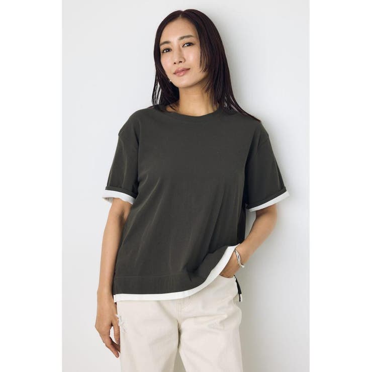 L/BLK1 | ドライタッチレイヤードライクTシャツ | AZUL BY MOUSSY