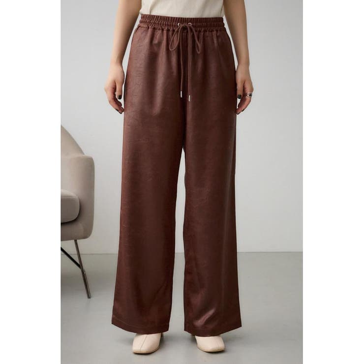 レザーライクリラックスワイドパンツ | AZUL BY MOUSSY | 詳細画像17 