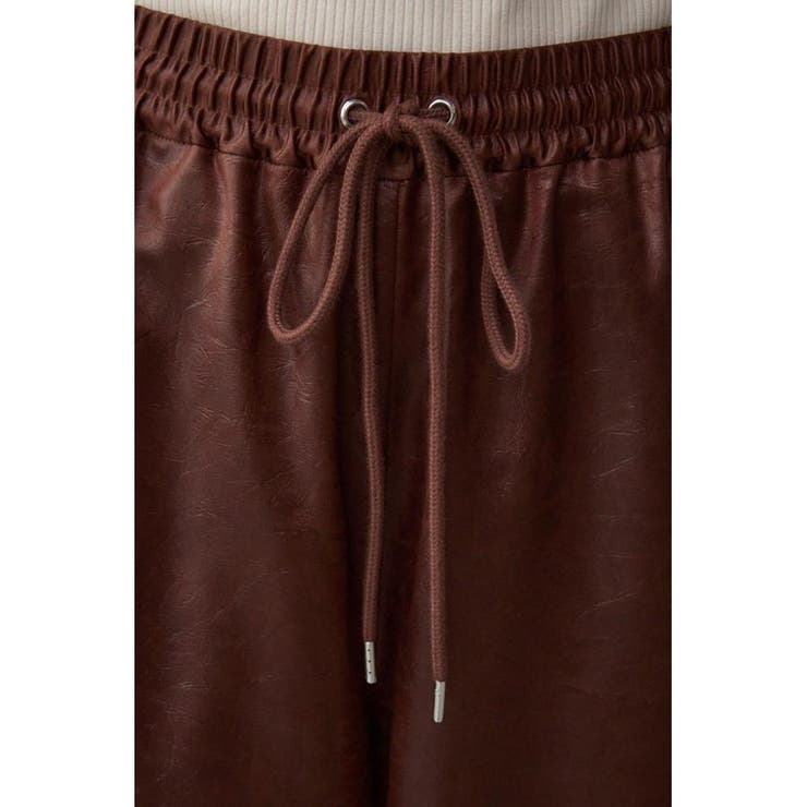 レザーライクリラックスワイドパンツ | AZUL BY MOUSSY | 詳細画像23 