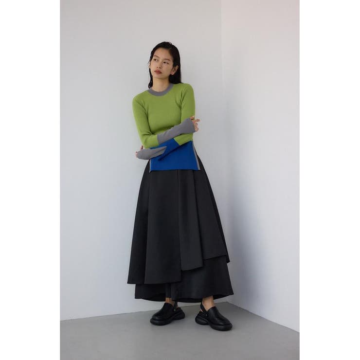 カラーブロッキングリブニット | AZUL BY MOUSSY | 詳細画像25 