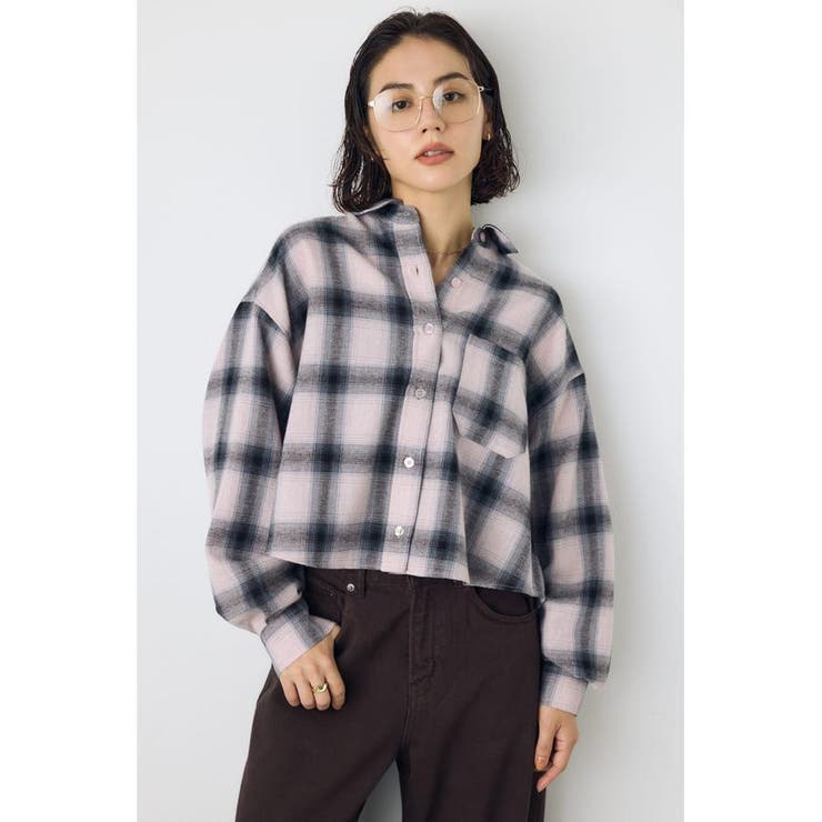 柄PNK5 | アソート柄チェックシャツ | AZUL BY MOUSSY