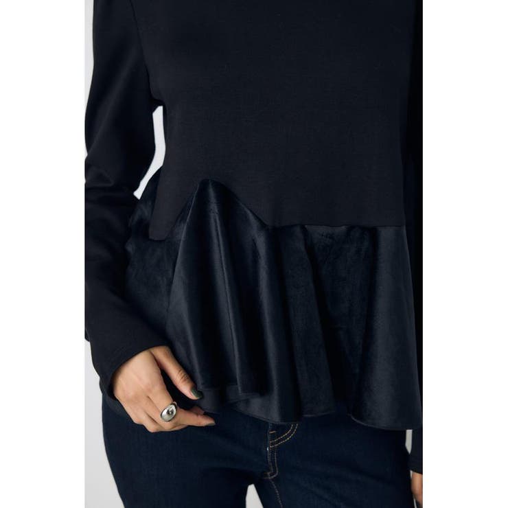 ベロアフリルヘムカットトップス | AZUL BY MOUSSY | 詳細画像6 