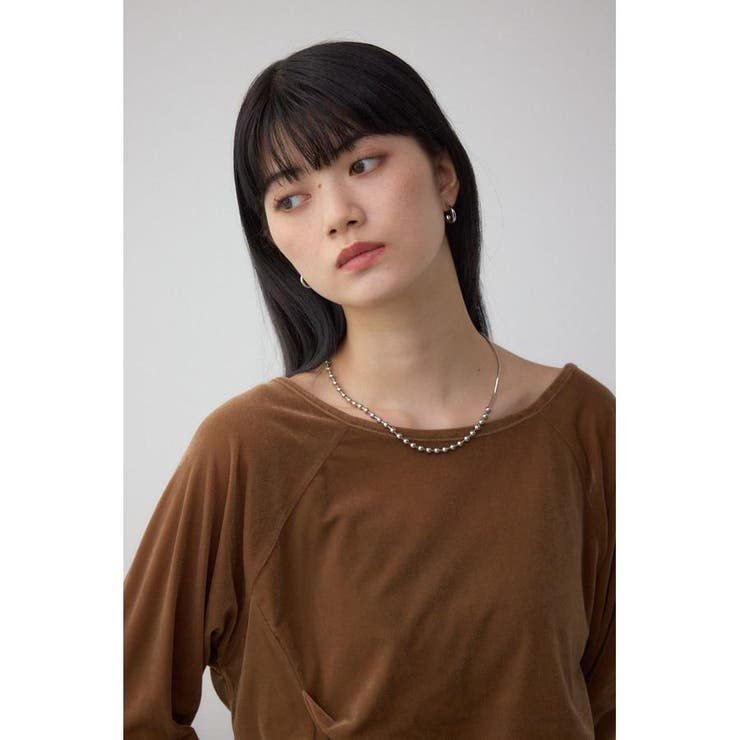 CAM | ベロアアシメカットトップス | AZUL BY MOUSSY