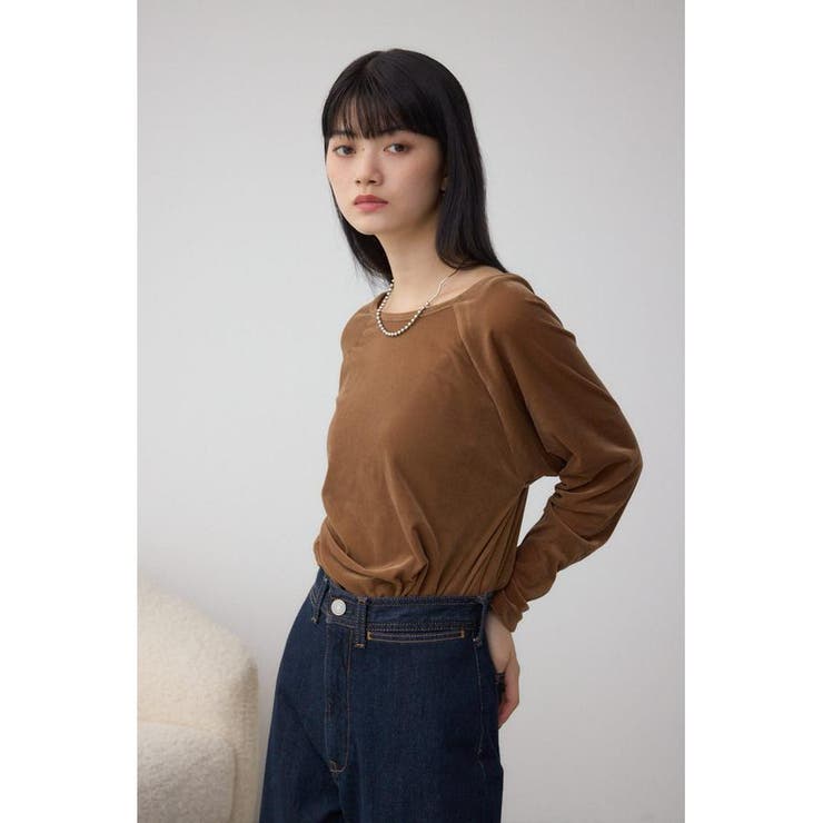 ベロアアシメカットトップス | AZUL BY MOUSSY | 詳細画像22 
