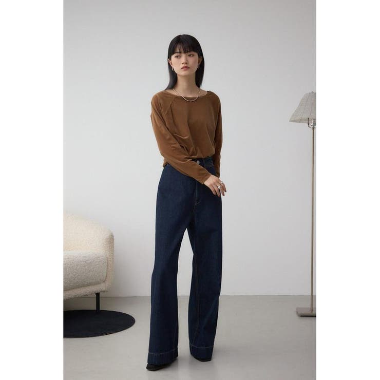 ベロアアシメカットトップス | AZUL BY MOUSSY | 詳細画像24 