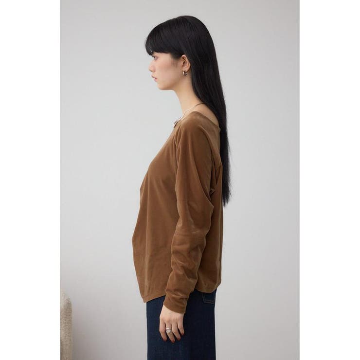 ベロアアシメカットトップス | AZUL BY MOUSSY | 詳細画像26 