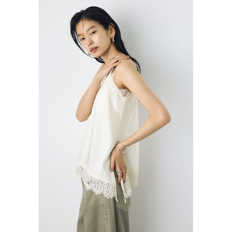 レースサテンアシメキャミソール | AZUL BY MOUSSY | 詳細画像11 