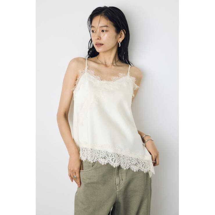 IVOY3 | レースサテンアシメキャミソール | AZUL BY MOUSSY