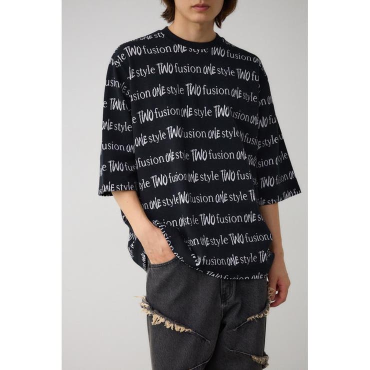 ジャガード総柄7分袖トップス | AZUL BY MOUSSY | 詳細画像1 