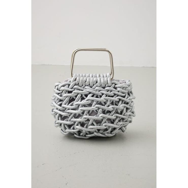 メタルハンドルメタリック編み込みバッグ | AZUL BY MOUSSY | 詳細画像15 