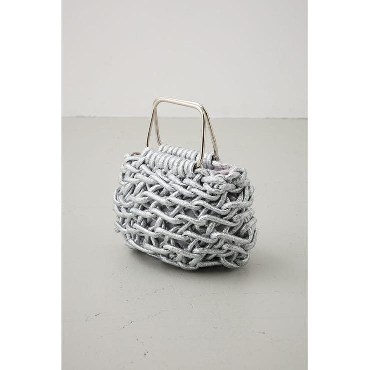 メタルハンドルメタリック編み込みバッグ | AZUL BY MOUSSY | 詳細画像16 