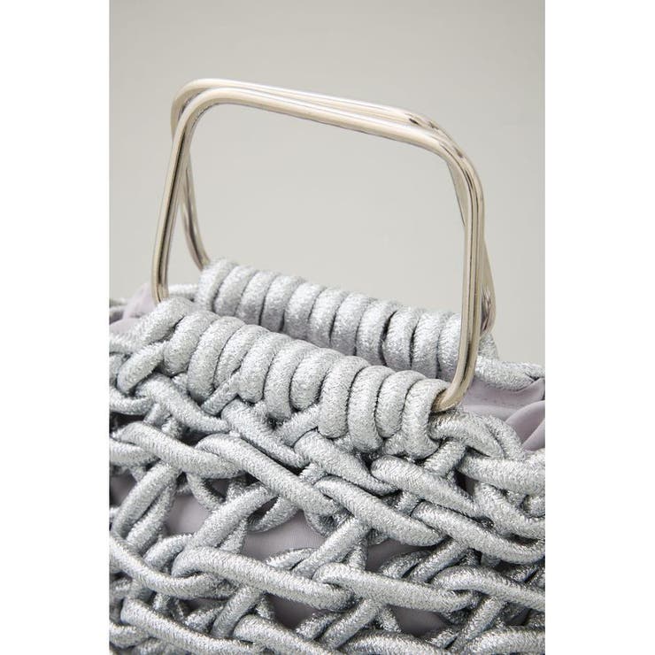 メタルハンドルメタリック編み込みバッグ | AZUL BY MOUSSY | 詳細画像20 