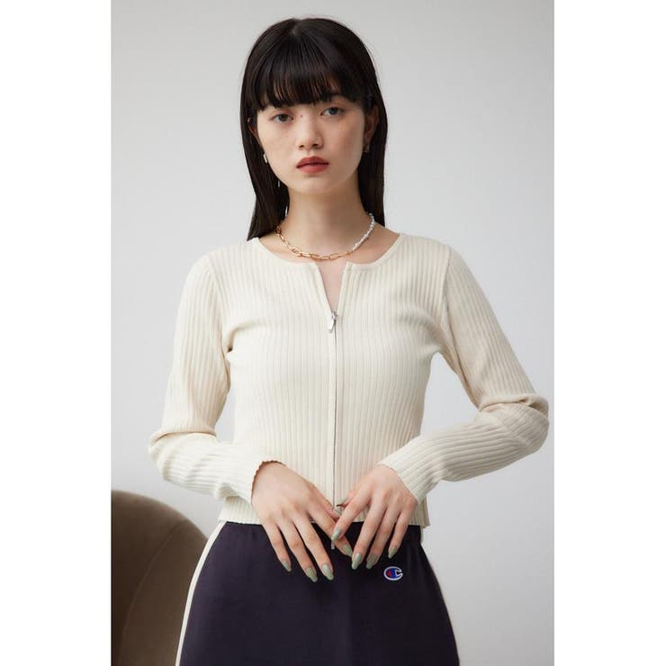 新品タグ付き☆LE CIEL BLEU オーガンジーオーバーレイロングスリーブ レディース