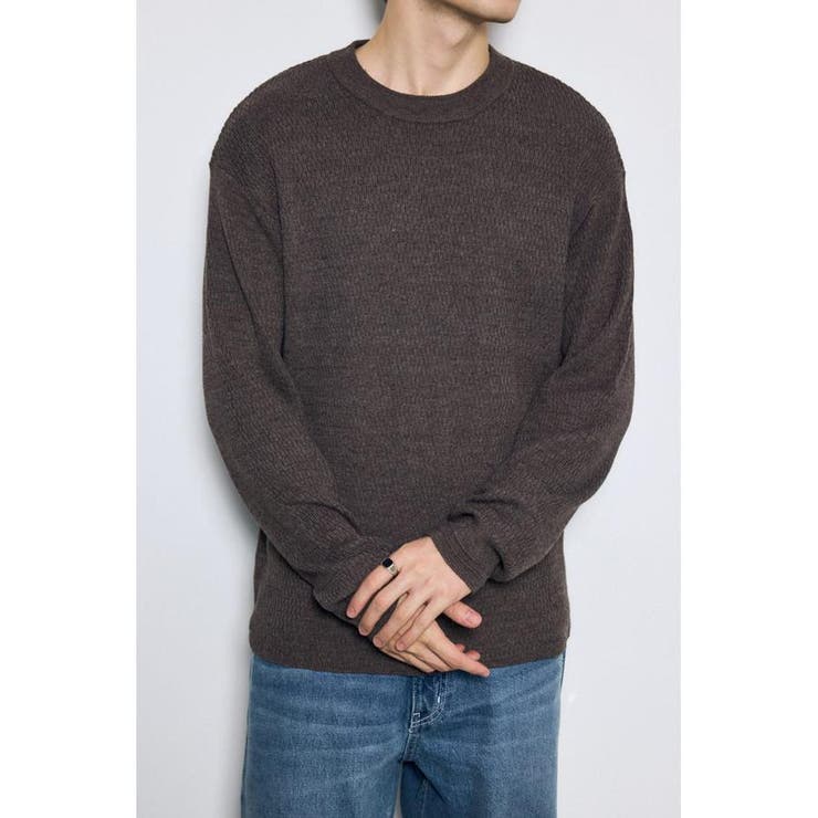 ハニカムクルーネックニットトップス | AZUL BY MOUSSY | 詳細画像24 