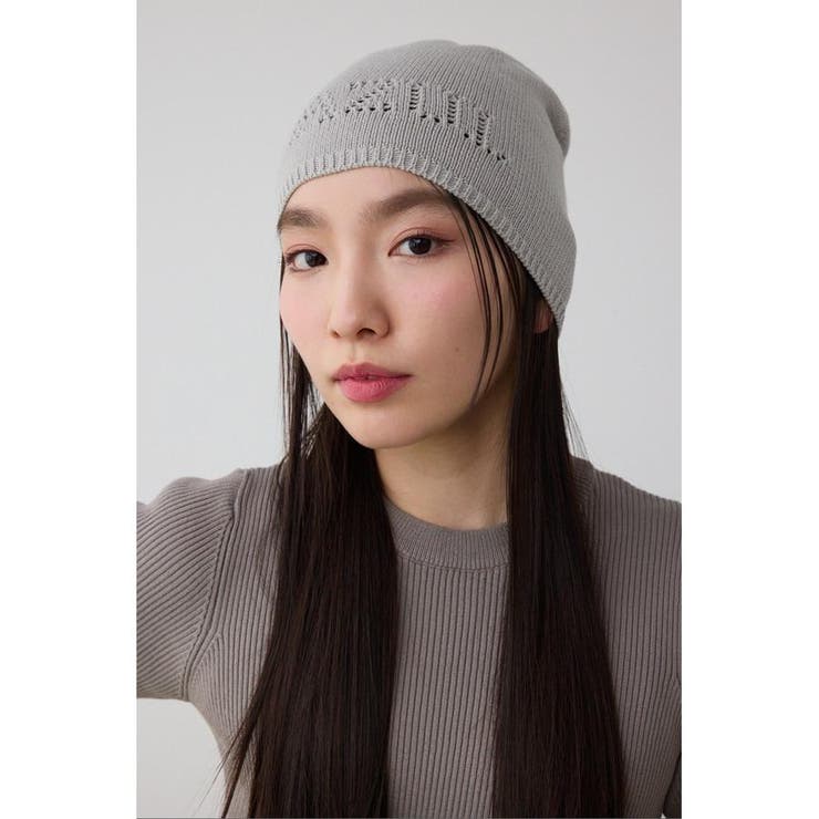 ロゴパンチングニットビーニー | AZUL BY MOUSSY | 詳細画像7 