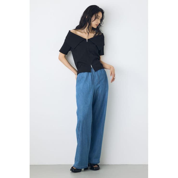 ライトオンスデニムイージーパンツ | AZUL BY MOUSSY | 詳細画像20 
