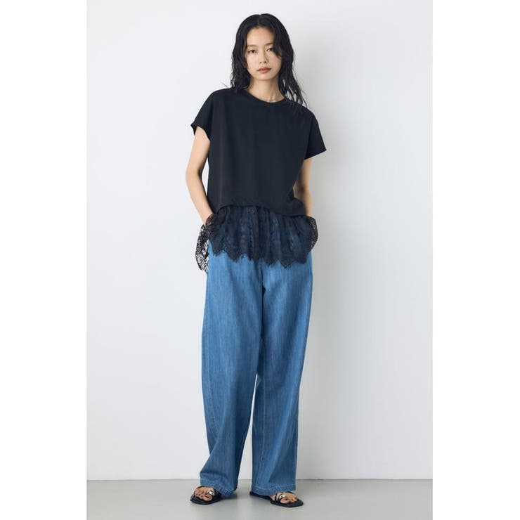 ライトオンスデニムイージーパンツ | AZUL BY MOUSSY | 詳細画像21 