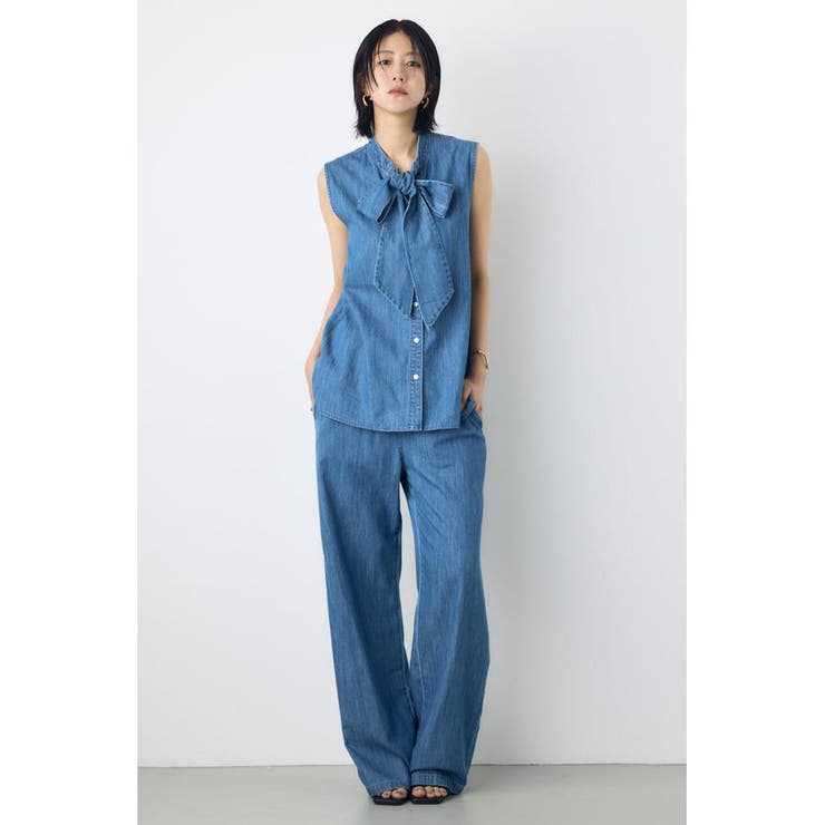 ライトオンスデニムイージーパンツ | AZUL BY MOUSSY | 詳細画像23 