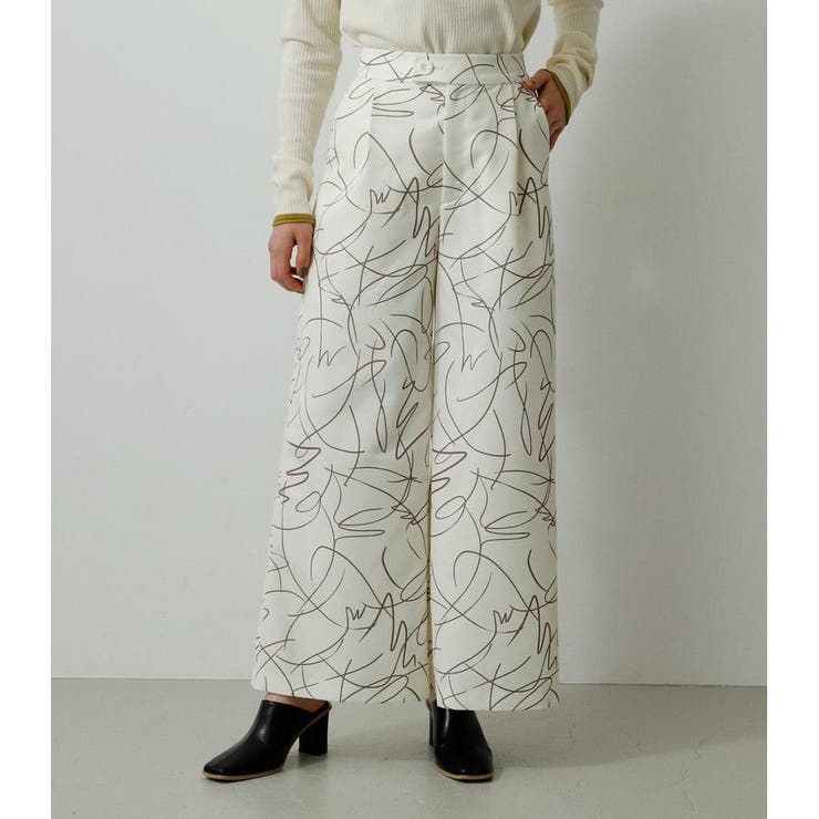 柄WHT5 | LINE DRAWING PRINT PT | AZUL BY MOUSSY
