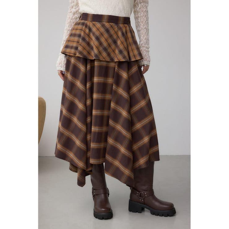 イレヘムチェックスカート[品番：AZLW0023772]｜AZUL BY MOUSSY