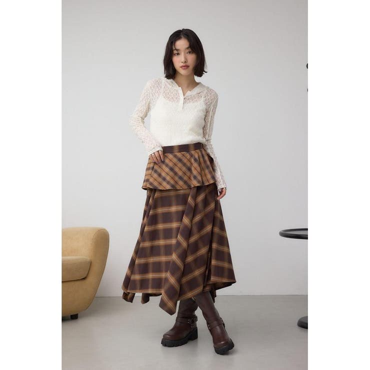 イレヘムチェックスカート | AZUL BY MOUSSY | 詳細画像12 