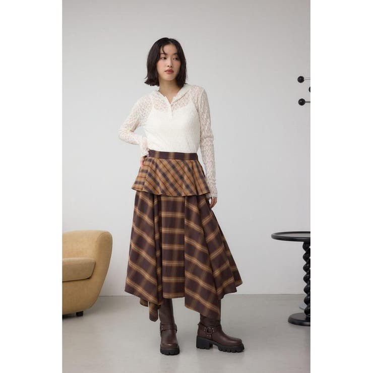 イレヘムチェックスカート | AZUL BY MOUSSY | 詳細画像13 