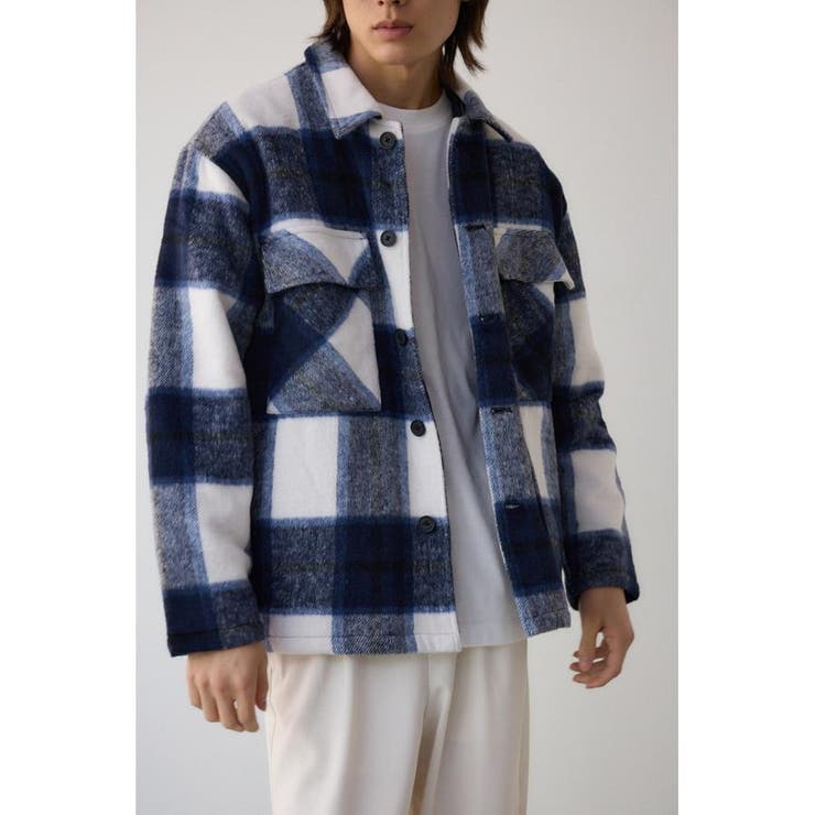 シャギーチェック中綿シャウター[品番：AZLW0023028]｜AZUL BY MOUSSY
