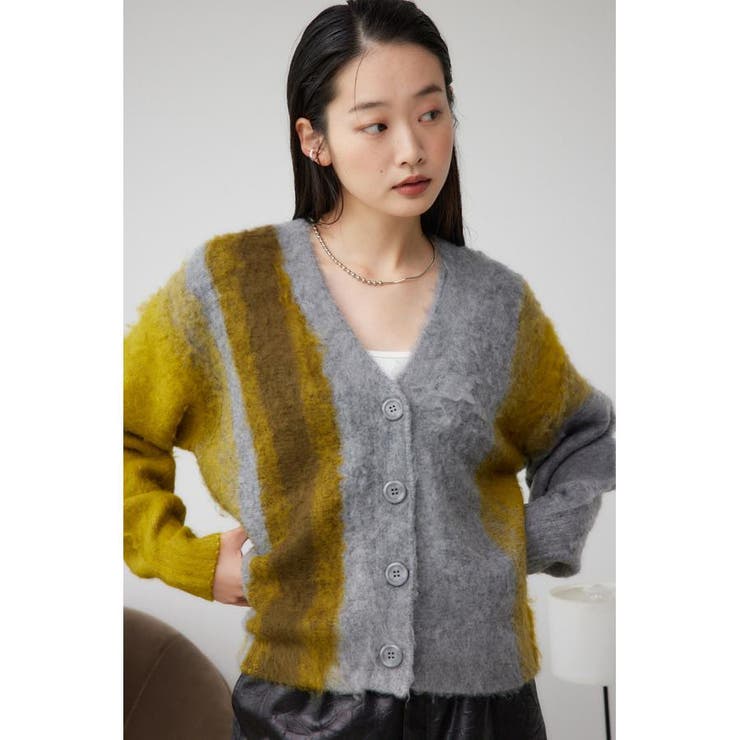 グラデーションシャギーニットカーディガン | AZUL BY MOUSSY | 詳細画像28 