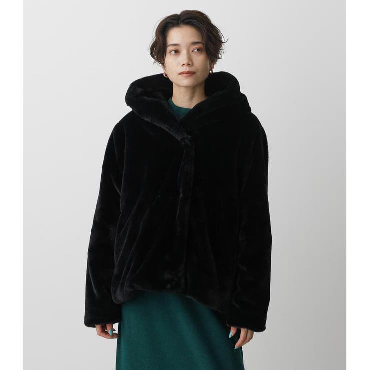 FLUFFY HOODIE SHORT COAT | AZUL BY MOUSSY | 詳細画像15 
