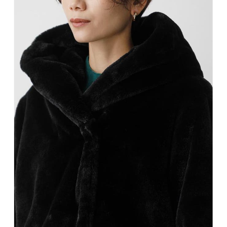 FLUFFY HOODIE SHORT COAT | AZUL BY MOUSSY | 詳細画像18 