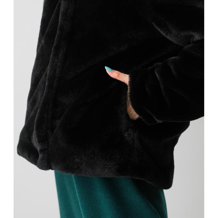 FLUFFY HOODIE SHORT COAT | AZUL BY MOUSSY | 詳細画像19 