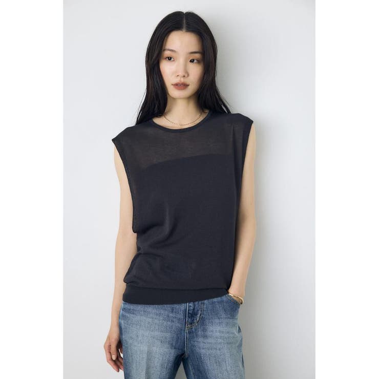 2点セットノースリーブニット(パット付き) | AZUL BY MOUSSY | 詳細画像1 
