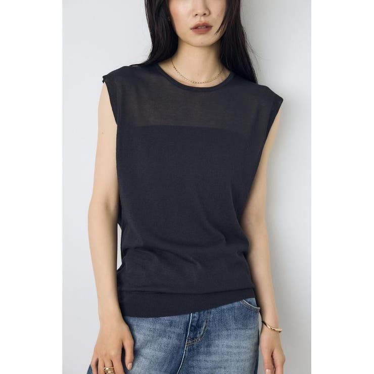 2点セットノースリーブニット(パット付き) | AZUL BY MOUSSY | 詳細画像2 