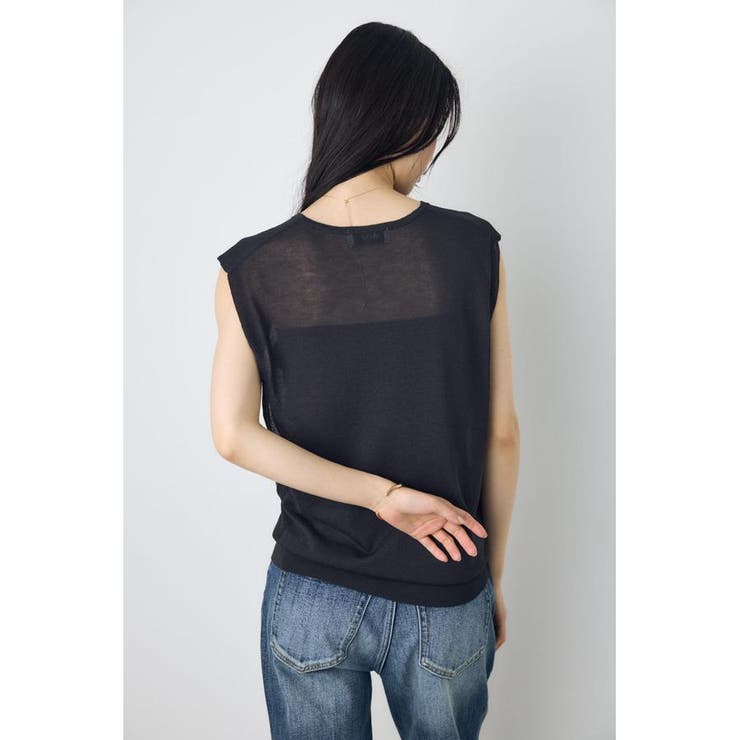 2点セットノースリーブニット(パット付き) | AZUL BY MOUSSY | 詳細画像4 