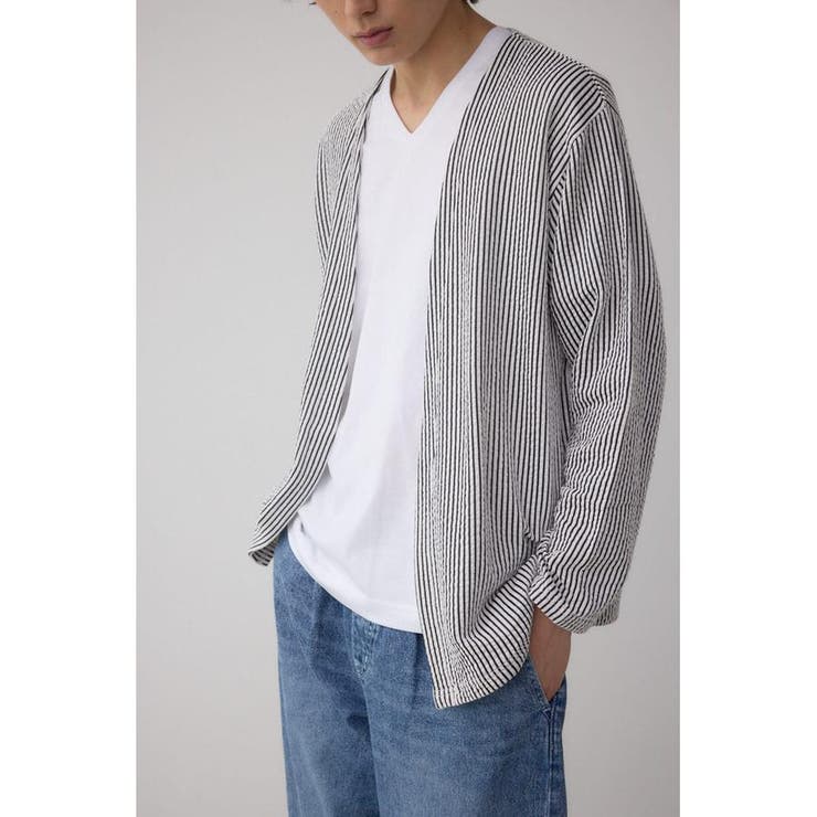 柄WHT5 | カットストライプトッパー | AZUL BY MOUSSY