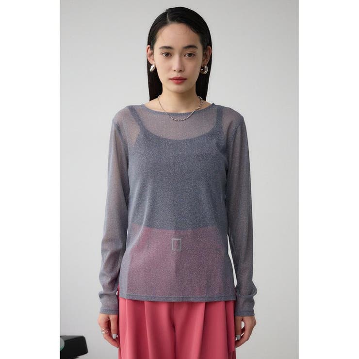 シアーラメ長袖トップス | AZUL BY MOUSSY | 詳細画像15 