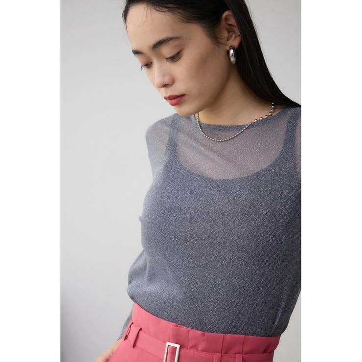 シアーラメ長袖トップス | AZUL BY MOUSSY | 詳細画像12 