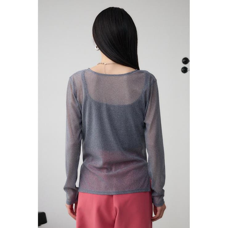 シアーラメ長袖トップス | AZUL BY MOUSSY | 詳細画像17 