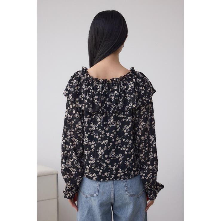 シアーチェックフラワー柄ブラウス | AZUL BY MOUSSY | 詳細画像17 