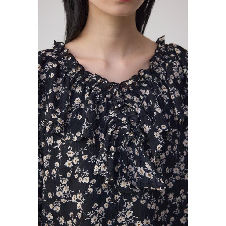 シアーチェックフラワー柄ブラウス | AZUL BY MOUSSY | 詳細画像18 