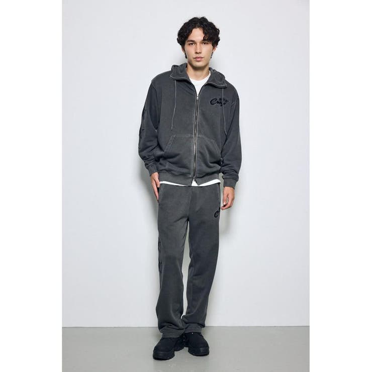 合皮アップリケ裏毛ジップパーカー | AZUL BY MOUSSY | 詳細画像5 
