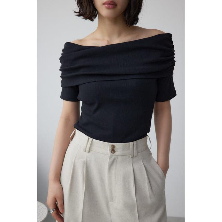 オフショルダーリブトップス[品番：AZLW0023385]｜AZUL BY MOUSSY 