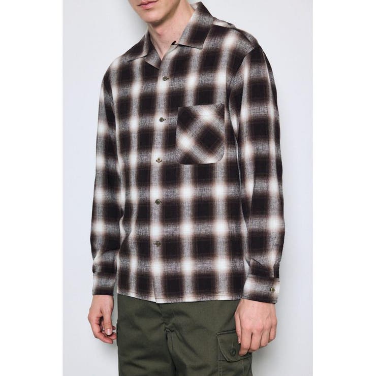 フレンチリネンオンブレーチェックシャツ | AZUL BY MOUSSY | 詳細画像23 