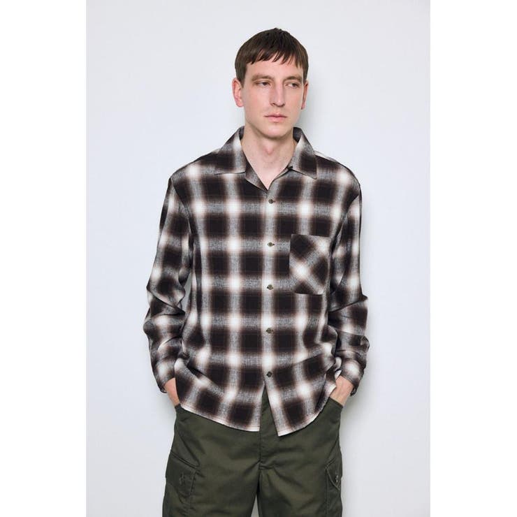 フレンチリネンオンブレーチェックシャツ | AZUL BY MOUSSY | 詳細画像25 