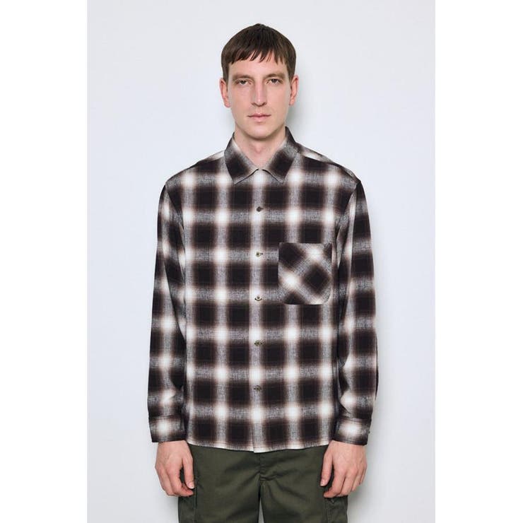 フレンチリネンオンブレーチェックシャツ | AZUL BY MOUSSY | 詳細画像27 