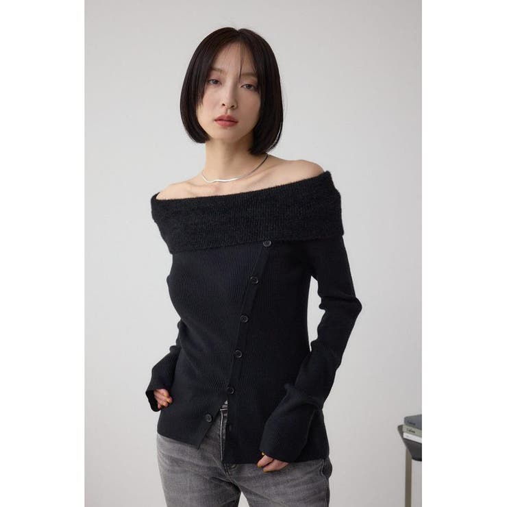 シャギーコンビオフショルダーニット | AZUL BY MOUSSY | 詳細画像13 