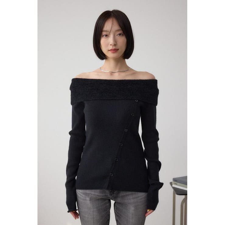 シャギーコンビオフショルダーニット | AZUL BY MOUSSY | 詳細画像15 