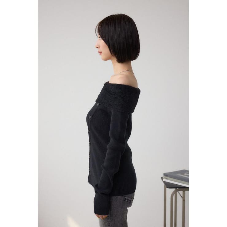 シャギーコンビオフショルダーニット | AZUL BY MOUSSY | 詳細画像16 