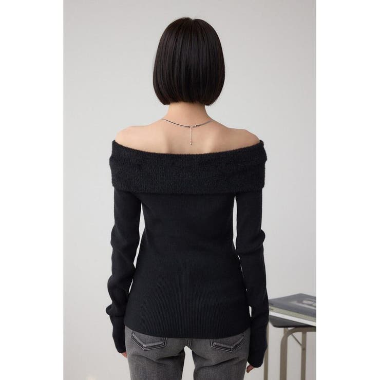 シャギーコンビオフショルダーニット | AZUL BY MOUSSY | 詳細画像17 